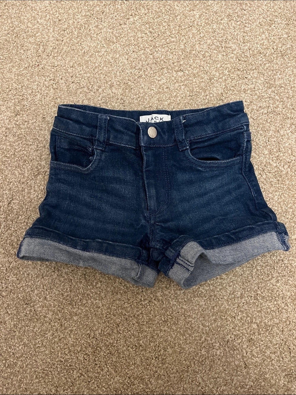 Janie and Jack Navy Blue Denim Cuffed Shorts